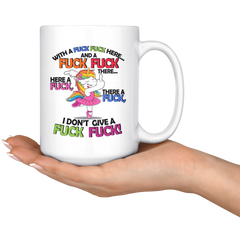 [TL] I Don't Give A F Ck Mug, Bomb Unicorn, Funny Coffee Mug, Adult Gift, Work Mug, Coworker Gift, Unicorn Mug, White Coffee Mug 15 OZ