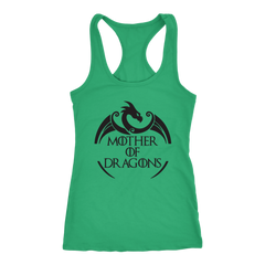 VnSupertramp Mother of Dragons Women Racerback Tank Top Shirt For Mother's Day Dragon Fans Lovers Mom Gift - D3