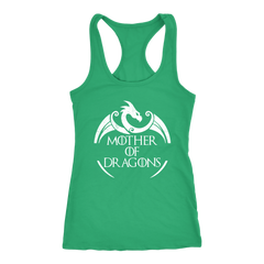 VnSupertramp Mother of Dragons Women Racerback Tank Top Shirt For Mother's Day Gift Dragon Fans Lovers Mom - D1