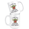 Image of [Teelaunch] Movie Coffee Mug 15oz White - I Love You More Than Chicki Nuggies - Funny TV Baby Y0da Mand0l0rian Mando Anniversary Valentine's Day Women Men Wife Husband