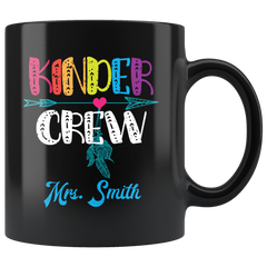 VnSupertramp Personalized Kinder 1st 2nd 3rd 4th 5th Grade Crew Black Mug 11oz - Custom Name - Back To School First Day Of School Funny Gift