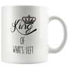 Image of [TL] Queen of Everything Mug King of What's Left 2 Mug Set Funny Mugs 110z Ceramic Coffee Tea Cup