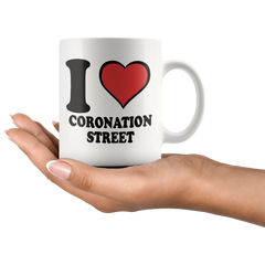 [TL] I Love Coronation Street Coffee Mug Novelty Mug Cup Gift Tea Coffee Ceramic Mug Funny