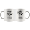 Image of [TL] Queen of Everything Mug King of What's Left 2 Mug Set Funny Mugs 110z Ceramic Coffee Tea Cup