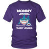 Image of VnSupertramp Mommy Shark and Baby Shark Personalized Name Birthday Shirt Women - D2