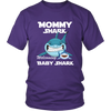 Image of VnSupertramp Mommy Shark and Baby Shark Personalized Name Birthday Shirt Women - D3