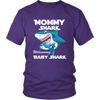 Image of VnSupertramp Mommy Shark and Baby Shark Personalized Name Birthday Shirt Women - D5