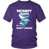 Image of VnSupertramp Mommy Shark and Baby Shark Personalized Name Birthday Shirt Women - D4