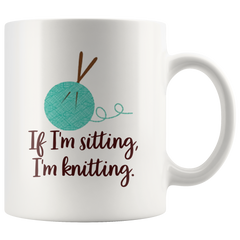 [TL] Knitting Mug,Crochet Mug,Gift for Knitter,Gift for Crocheter,Knit Coffee Cup