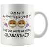 Image of [TL] 16th Quarantine Anniversary 2021 for Couple Wife Men Him Her | Gifts for 16 Years Marriage Party | Married 2005 | 11oz White Coffee Mug D217-16