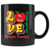 Image of VnSupertramp Personalized Love Apple Teacher Black Mug 11oz - Custom Name, School, Grade on Mug Gift Back To School First Day Of School