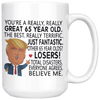 Image of [TL] Funny Gift Family - 65th Birthday Gift Donald Trump Coffee Mug - You Are a Great 65 Year Old Gift For Men Women Him Her 1954, 1955 Tea Cup Christmas X