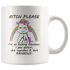 [TL] Funny Unicorn Middle Finger Sarcastic Gifts For Women Best Friends Coffee Mug 11 Oz