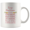 Image of [TL] Andaz Press 11oz. Coffee Mug Gift for Women, Nurse Practitioner Because Super Amazing Life Changing Miracle Worker Isn't an Official Job Title, Floral Flowers, 1-Pack