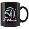 Image of VnSupertramp 40th 50th 60th And Fabulous Personalized Black Coffee Mug 11oz