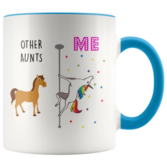 [TL] YouNique Designs Aunt Coffee Mug, 11 Ounces, Unicorn Mug, Auntie Cup, Best Aunt Ever