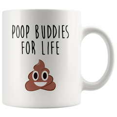 [TL] Emoji Poop Buddies for Life Coffee Mug Ceramic White Mugs 11 Ounce