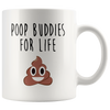 Image of [TL] Emoji Poop Buddies for Life Coffee Mug Ceramic White Mugs 11 Ounce