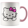 Image of [TL] Hello Kitty Middle Finger Coffee Mug Fuck You