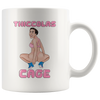 Image of [TL] Tea cup Man Nicholas Air Nicolas Con Pattern Cage Wicker Nick The Not Bees Funny Best Mug holds hand 11oz made from White marble ceramic