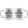 Image of [TL] Retreez Funny Mug - I'm a Writer Anything May be Used in a Story 11 Oz Ceramic Coffee Mugs - Funny, Sarcasm, Sarcastic, Motivational, Inspirational birthday gifts for friends, coworkers, dad, mom