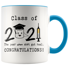 [Teelaunch] Even a Global Pandemic Couldn't Stop Me 2021 Graduation Mug Class Of 2021 The Year When Got Real Congratulations Graduation 2021 Graduation Gifts College Graduate 11 oz Ceramic Coffee Mug