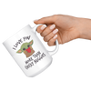 Image of [Teelaunch] Movie Coffee Mug 15oz White - I Love You More Than Chicki Nuggies - Funny TV Baby Y0da Mand0l0rian Mando Anniversary Valentine's Day Women Men Wife Husband