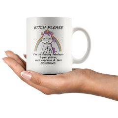 [TL] Funny Unicorn Middle Finger Sarcastic Gifts For Women Best Friends Coffee Mug 11 Oz