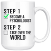 Image of [TL] Custom coffe mugs Psychologist graduation gift, psychology graduation gift, psychologist graduates, psychologist gift, psychologist mug, psychology mug 15oz