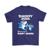 Image of VnSupertramp Daddy Shark and Baby Shark Personalized Name Birthday Shirt - D4