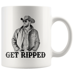 [TL] Get Ripped - Rip Wheeler Yellowstone Mug, Funny Coffee Mugs , Novelty Gift for Friend, Cute Coffee Cup Gifts 11oz