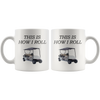 Image of [TL] Best Funny Golf Coffee Mug This is How I Roll Golf Cart Novelty Cup Joke Great Gag Gift Idea For Office Work Adult Humor Employee Boss Golfers