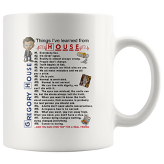 [TL] 11oz NovemberGlory Things I've Learned from Dr. Gregory Medical Drama House M.D. James Wilson Robert Chase Lisa Cuddy Funny Gift Coffee Mugs