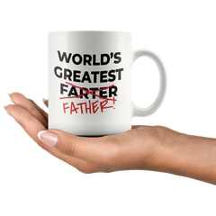 [TL] World's Greatest Farter Funny Fathers Day Mugs by Find Funny Gift Ideas | Best Farter Ever Coffee Cup - Funny Fathers Day Mugs from Son Daughter Kids | Cool Christmas Presents Fun Birthday Gag Gifts