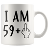 Image of [TL] I Am 59 Plus 1, Funny 60th Birthday Gift for Women and Men, Turning 60 Years Old Happy Bday Coffee Mug, Gag Party Cup Idea as a Joke Celebration, Best Adult Birthday Presents, Christmas Gifts Mugs